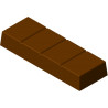 Stampo cioccolato forma torroncino o barretta rettangolare di cioccolato da 50 g, lunga 10 cm in policarbonato Stampo cioccolato forma torroncino o barretta rettangolare di cioccolato da 50 g, lunga 10 cm in policarbonato