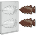 Stampo Abete di Natale di Cioccolato da 100 g 14 x 8,6 cm 4 cavità in policarbonato