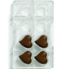 Stampo cioccolato cuore 8 cavità in policarbonato da Decora Stampo cioccolato cuore 8 cavità in policarbonato da Decora