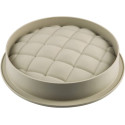 Eleganza Silikomart: stampo in silicone grigio per torta a trapunta tonda di ø22xh6 cm