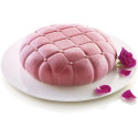Eleganza Silikomart: stampo in silicone grigio per torta a trapunta tonda di ø22xh6 cm
