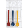 Cucchiaino Decora: stampo in policarbonato per 6 cucchiai di cioccolato di 11,5xh1 cm Cucchiaino Decora: stampo in policarbonato per 6 cucchiai di cioccolato di 11,5xh1 cm