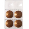 Stampo Cioccolato Piatto Tondo Piccolo di diametro 7,5 cm x h 1,5 cm in policarbonato da Decora