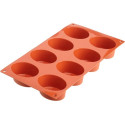 Stampo Big Ovals SF055 da Silikomart o stampo in silicone 8 monoporzioni Ovali grandi 7,5 x 5,5 h 3,5 cm
