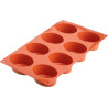 Stampo Big Ovals SF055 da Silikomart o stampo in silicone 8 monoporzioni Ovali grandi 7,5 x 5,5 h 3,5 cm