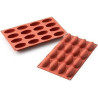 Soft Ovals Silikomart Stampo in silicone per 16 sushi nigiri o ovali morbidi 6x3xh2,6 cm