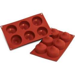 Stampo Kiss Bacio per 6 monoporzioni grandi di dimensioni 7 cm h 5,7 in silicone da Silikomart