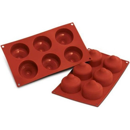Stampo Kiss Bacio per 6 monoporzioni grandi di dimensioni 7 cm h 5,7 in silicone SF067 da Silikomart Stampo Kiss Bacio per 6 monoporzioni grandi di dimensioni 7 cm h 5,7 in silicone SF067 da Silikomart