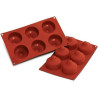 Stampo Kiss Bacio per 6 monoporzioni grandi di dimensioni 7 cm h 5,7 in silicone SF067 da Silikomart Stampo Kiss Bacio per 6 monoporzioni grandi di dimensioni 7 cm h 5,7 in silicone SF067 da Silikomart
