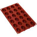 Stampo mini savarin ovali 4,4 x 3,2 h 2,45 cm Small Oval Savarin in silicone di Silikomart