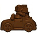 Stampo policarbonato per Tavoletta di Cioccolato Auto con Babbo Natale