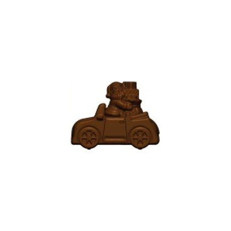 Stampo policarbonato per Tavoletta di Cioccolato Auto con Babbo Natale