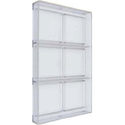 Stampo Tavoletta quadrata liscia di cioccolato da 40 g, dimensioni 7,1x7,1 cm x h 7 mm in policarbonato