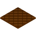 Stampo Tavoletta quadrata di cioccolato blocchetti rombi da 10 cm 60 g