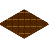 Stampo Tavoletta quadrata di cioccolato blocchetti rombi da 10 cm 60 g