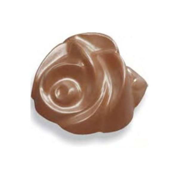 Stampo rosa di cioccolato da 11 g 3 cm in policarbonato per 24 cioccolatini a forma di rosa