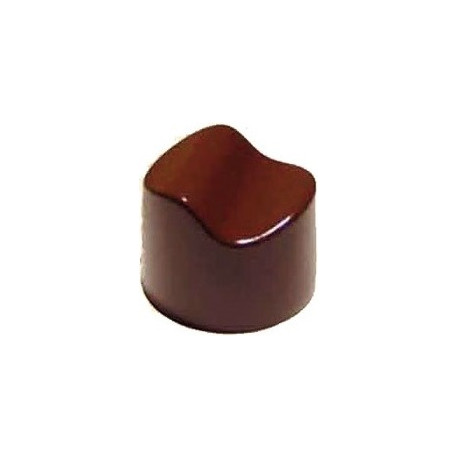 Stampo cioccolatino tondo con onda 10 g in policarbonato Stampo cioccolatino tondo con onda 10 g in policarbonato
