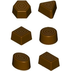 Stampo cioccolatino pralina mista geometrica 10 g in policarbonato