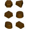 Stampo cioccolatino pralina mista geometrica 10 g in policarbonato Stampo cioccolatino pralina mista geometrica 10 g in policarbonato