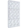 Stampo cioccolatino pralina mista geometrica 10 g in policarbonato Stampo cioccolatino pralina mista geometrica 10 g in policarbonato