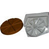 Tortina di cioccolato a spicchi stampo policarbonato 2 tavolette tonde 10 cm 100 g Tortina di cioccolato a spicchi stampo policarbonato 2 tavolette tonde 10 cm 100 g