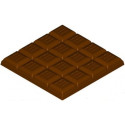 Stampo tavoletta cioccolato blocchetti onda da 10 cm 100 g in policarbonato