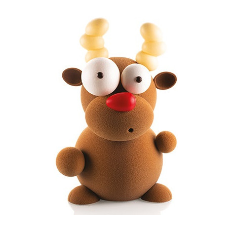 Kit Rudolf Renna Cioccolato Stampo 3D Termoformato da Silikomart Kit Rudolf Renna Cioccolato Stampo 3D Termoformato da Silikomart