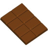 Tavoletta rettangolare 25 g stampo cioccolato policarbonato a quadretti lisci 75x53xh5,8 mm