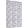 Stampo in policarbonato pirottino: stampo per 15 pirottini di cioccolatino di ø48xh20 mm e peso 23 g Stampo in policarbonato pirottino: stampo per 15 pirottini di cioccolatino di ø48xh20 mm e peso 23 g