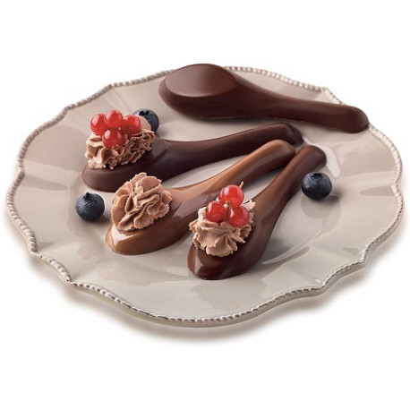 Stampo Cucchiai di cioccolato, My Chocolate Spoon in silicone da Silikomart Stampo Cucchiai di cioccolato, My Chocolate Spoon in silicone da Silikomart