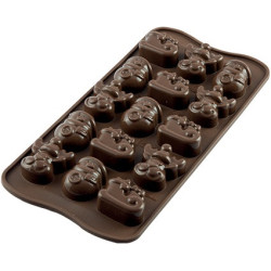 Stampo cioccolatini Choco Winter o cioccolatini Natalizi in silicone SCG23 da Silikomart