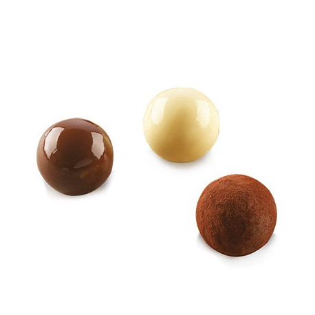 Stampo Tartufino 3D di cioccolato per cioccolatini da 25 mm in silicone SCG50 da Silikomart Stampo Tartufino 3D di cioccolato per cioccolatini da 25 mm in silicone SCG50 da Silikomart