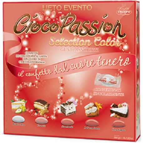 Astuccio Confetti Ciocopassion Lieto Evento Selection Color Rossi gisti assortiti 500 g Crispo Astuccio Confetti Ciocopassion Lieto Evento Selection Color Rossi gisti assortiti 500 g Crispo