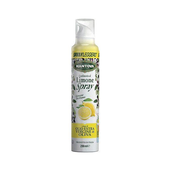 Condimento a limone Spray a base di Olio Extra Vergine di Oliva 250 ml Sprayleggero dei Fratelli Mantova