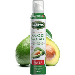 Olio di Avocado puro al 100% in flacone da 200 ml Sprayleggero dei Fratelli Mantova