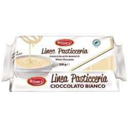 Cioccolato Bianco in blocco da 200 g linea pasticceria di Witor's.