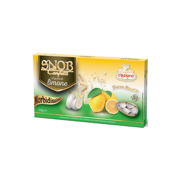 Confetti Snob al Limone i Cioco-mandorla bianchi di Crispo in confezione da 500 g