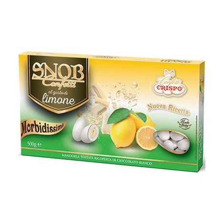 Confetti Snob al Limone i Cioco-mandorla bianchi di Crispo in confezione da 500 g