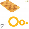 Stampo Cerchio 3.0 per 9 impronte in Silicone giallo da Silikomart Linea Naturae