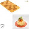 Cerchio 3.0 Silikomart Linea Naturae: stampo per 9 preparazioni ad anelli in silicone giallo Cerchio 3.0 Silikomart Linea Naturae: stampo per 9 preparazioni ad anelli in silicone giallo