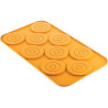 Stampo Cerchio 3.0 per 9 impronte in Silicone giallo da Silikomart Linea Naturae