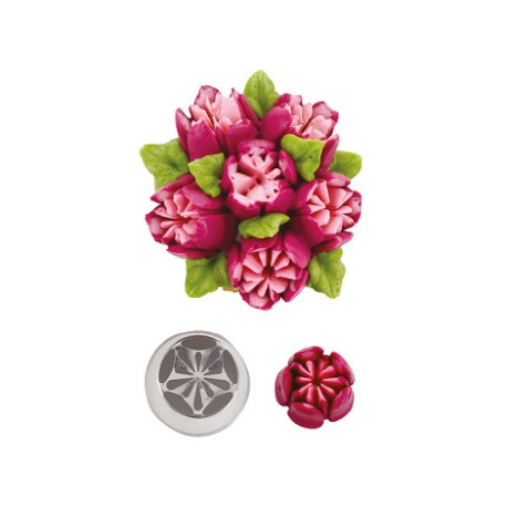 Bocchetta diretta 3D n 241 Cornetto Tulipano per fiori 3D diretti in acciaio inox da Decora Bocchetta diretta 3D n 241 Cornetto Tulipano per fiori 3D diretti in acciaio inox da Decora