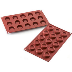 Stampo mini dessert tondi 4 x h 1,3 cm o Mini Dessert Round in silicone, SF178 da Silikomart