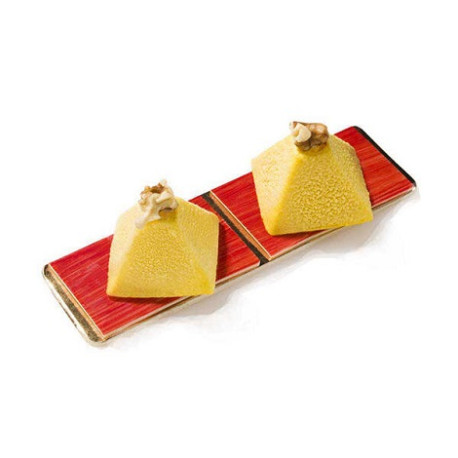 Stampo mini dessert piramidi 3,6x3,6 x h 2,2 cm o mini dessert Pyramids in silicone, SF008 da Silikomart Stampo mini dessert piramidi 3,6x3,6 x h 2,2 cm o mini dessert Pyramids in silicone, SF008 da Silikomart