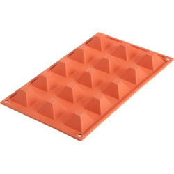 Stampo mini dessert piramidi 3,6x3,6 x h 2,2 cm o Mini Dessert Pyramids in silicone, SF008 da Silikomart