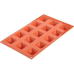 Stampo mini dessert piramidi 3,6x3,6 x h 2,2 cm o Mini Dessert Pyramids in silicone, SF008 da Silikomart
