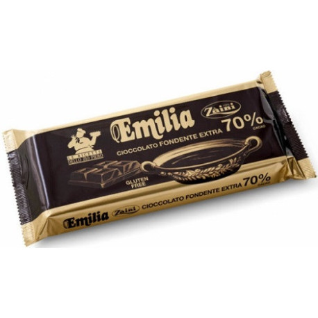 Zaini Emilia Cioccolato Fondente Extra 70% – Blocco da 400g