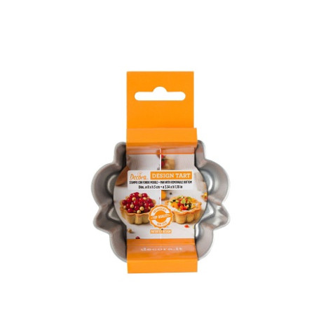 Formina Crostata Tonda con Fondo Mobile 8 cm h 3 cm in metallo antiaderente di alta qualità da Decora Formina Crostata Tonda con Fondo Mobile 8 cm h 3 cm in metallo antiaderente di alta qualità da Decora