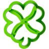 Tagliapasta quadrifoglio in plastica di dimensioni 7,3 x 9 x h 2,2 cm da Decora