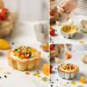 Formina Crostata Tonda con Fondo Mobile 8 cm h 3 cm in metallo antiaderente di alta qualità da Decora Formina Crostata Tonda con Fondo Mobile 8 cm h 3 cm in metallo antiaderente di alta qualità da Decora